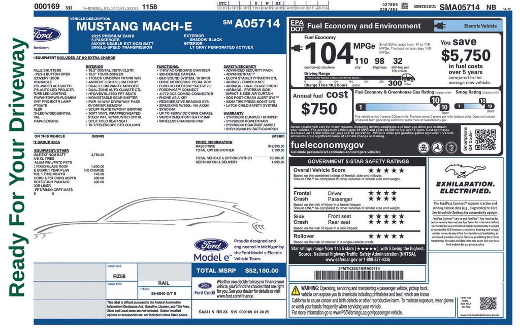 Certified 2025 Ford Mustang Mach-E Premium image 6