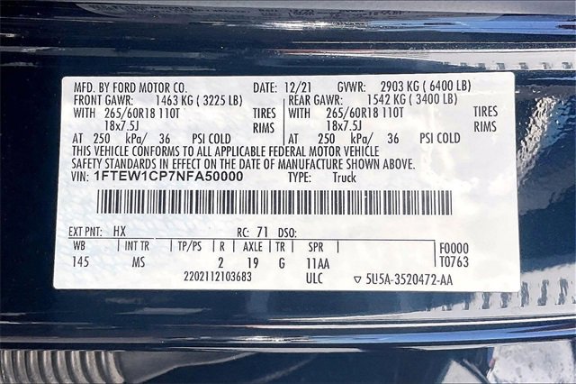 Certified 2022 Ford F150 XLT w/ Equipment Group 302A High image 36
