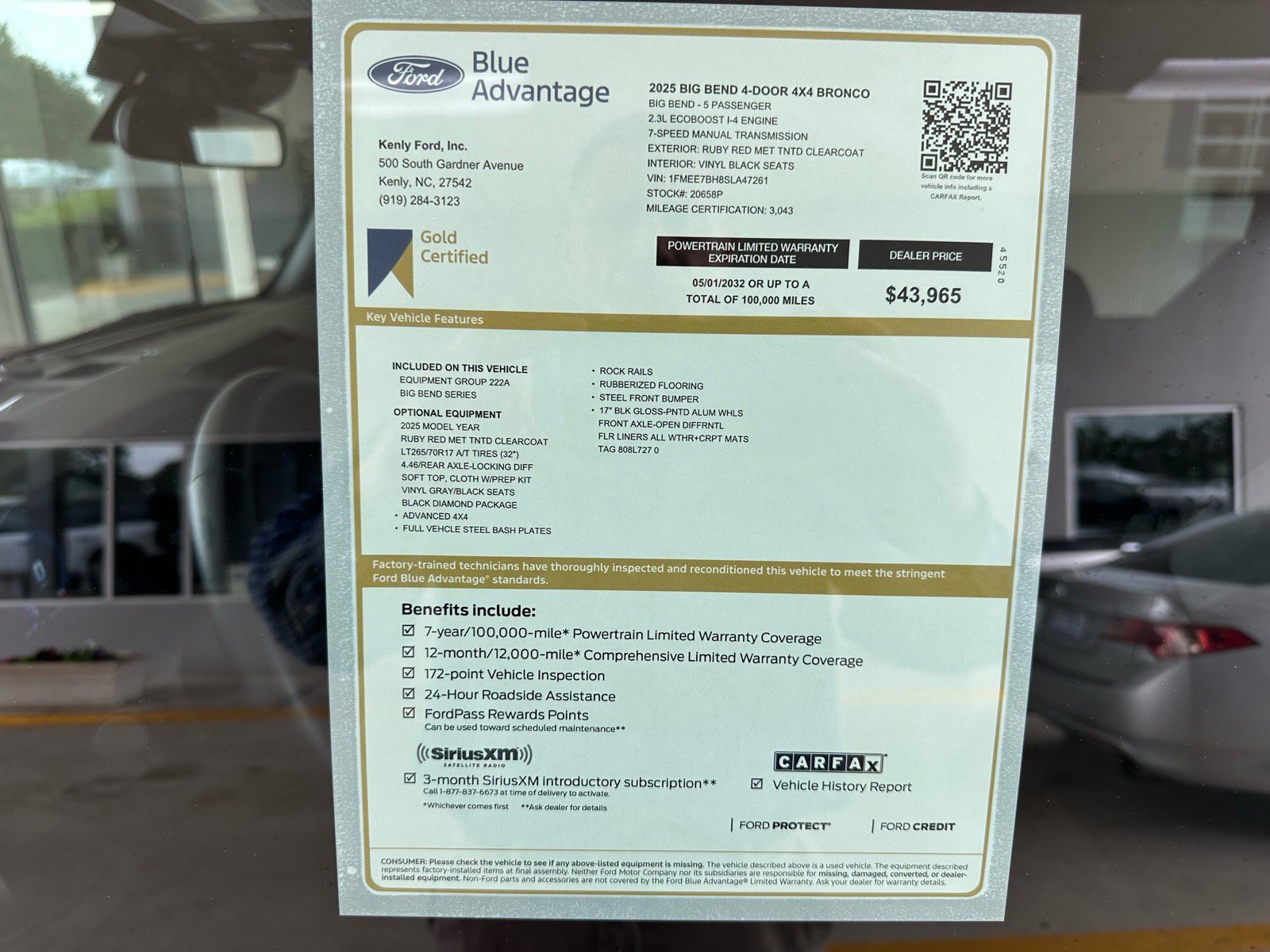 Certified 2025 Ford Bronco Big Bend w/ Black Diamond Package AWD/4WD image 5