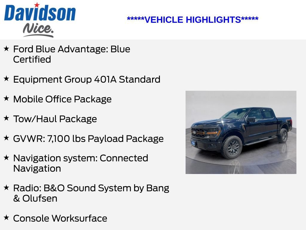 Certified 2024 Ford F150 Tremor w/ Mobile Office Package AWD/4WD image 5