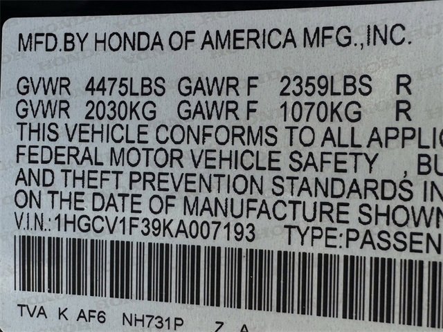 Used 2019 Honda Accord Sport image 33