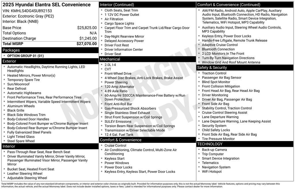 Used 2025 Hyundai Elantra SEL image 10