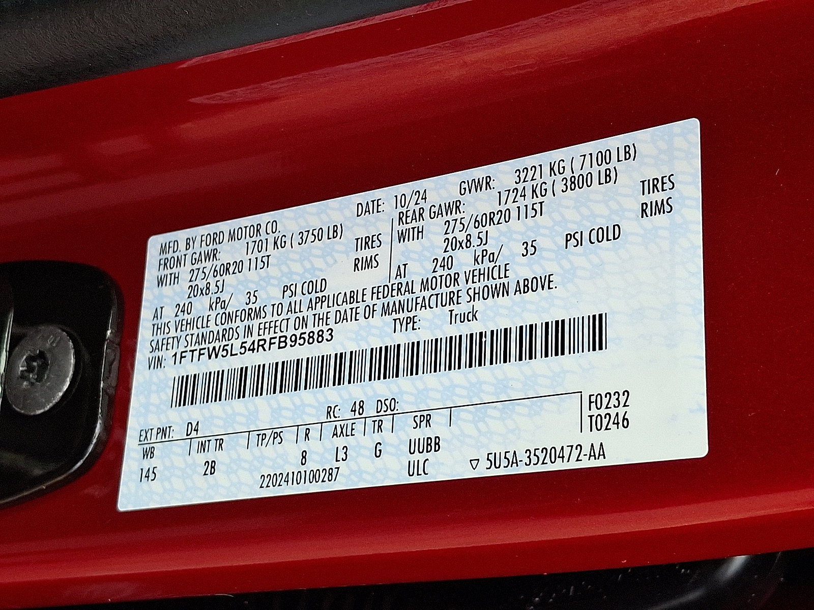 Certified 2024 Ford F150 Lariat w/ Equipment Group 502A High AWD/4WD image 27