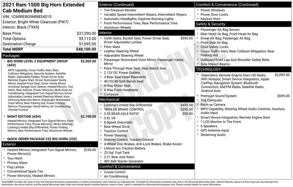 Used 2021 RAM 1500 Big Horn RWD image 8