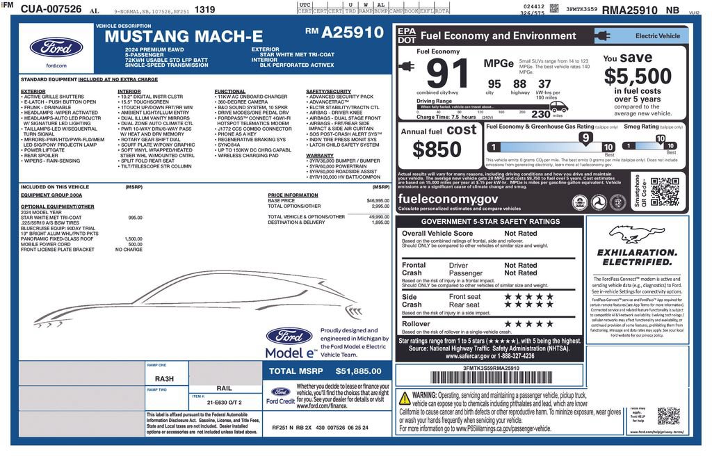 Certified 2024 Ford Mustang Mach-E Premium AWD/4WD image 26