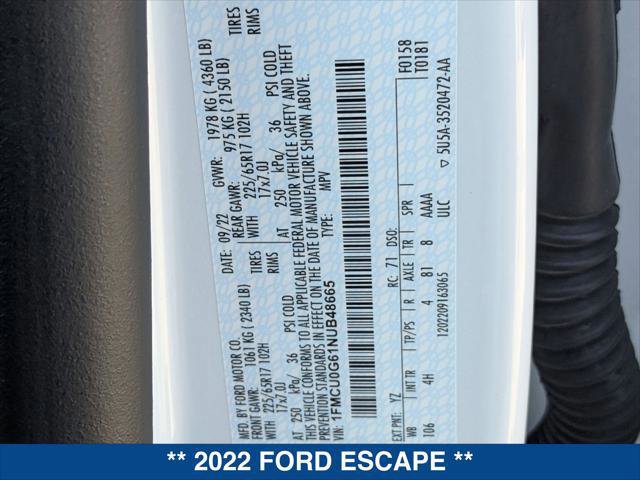 Certified 2022 Ford Escape SE image 24