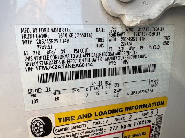 Certified 2022 Ford Expedition Max Limited AWD/4WD image 34