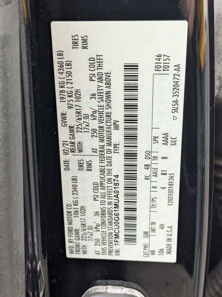 Certified 2021 Ford Escape SE w/ Convenience Package image 23