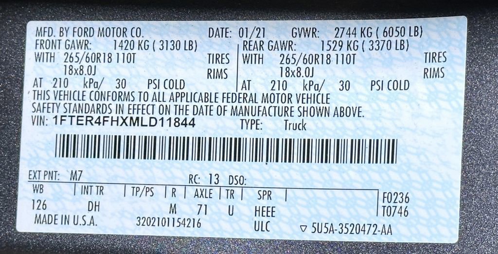 Certified 2021 Ford Ranger Lariat w/ Trailer Tow Package image 56