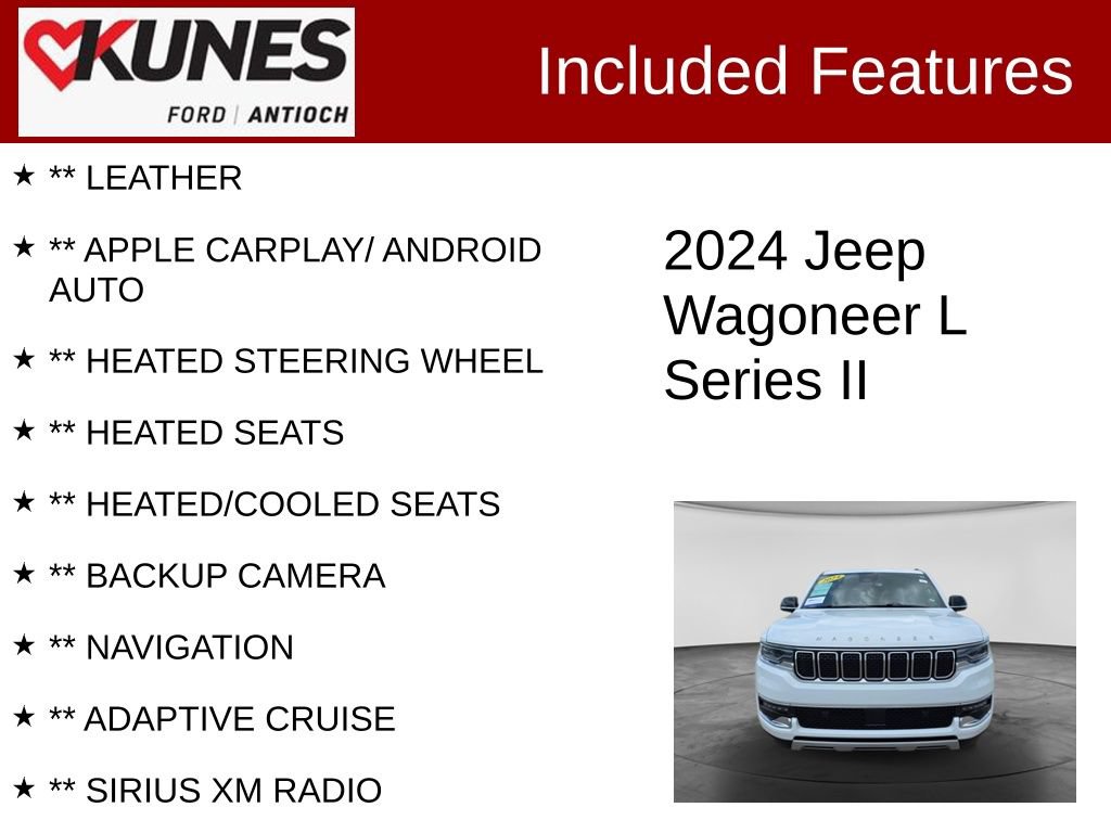 Used 2024 Jeep Wagoneer L Series II w/ Flexible Seating Group AWD/4WD image 3