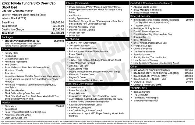 Used 2022 Toyota Tundra SR5 w/ SR5 Convenience Package image 38