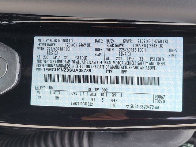 Certified 2025 Ford Escape ST-Line Select w/ Tech Pack #2 AWD/4WD image 16