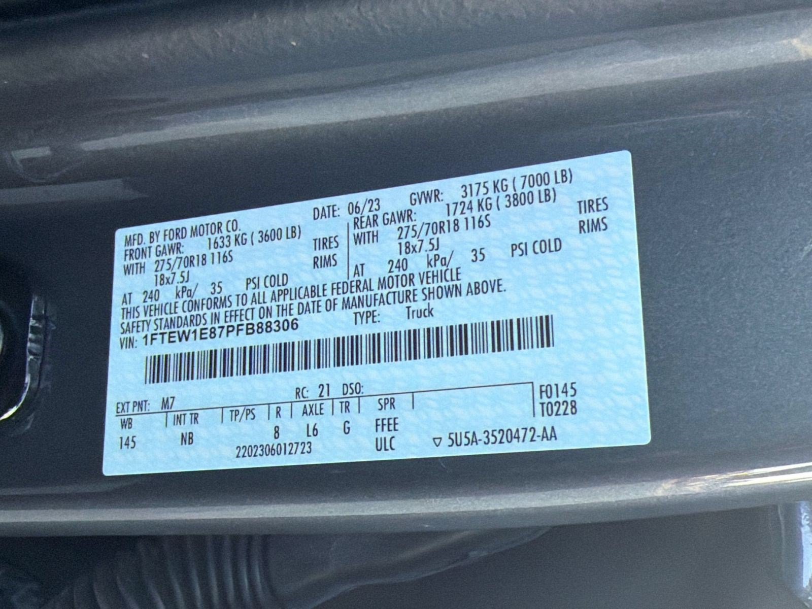 Certified 2023 Ford F150 Tremor w/ Equipment Group 402A High AWD/4WD image 25