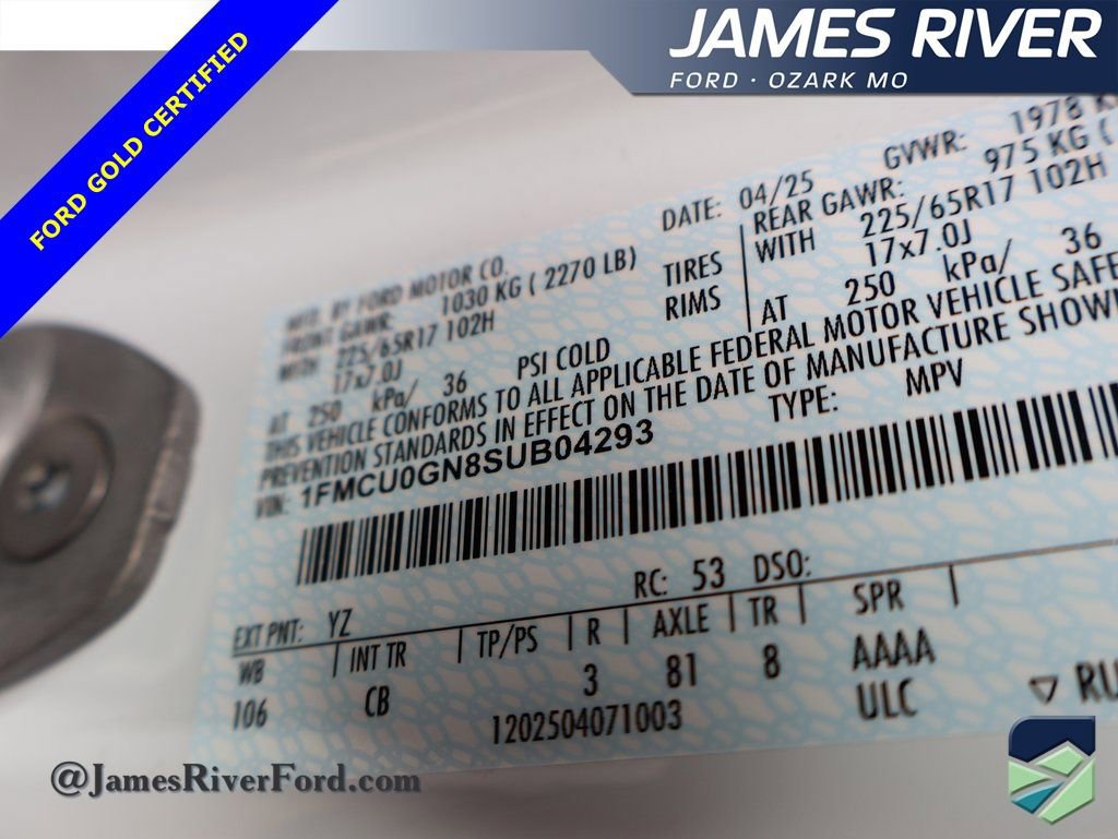 Certified 2025 Ford Escape Active w/ Cold Weather Package image 40