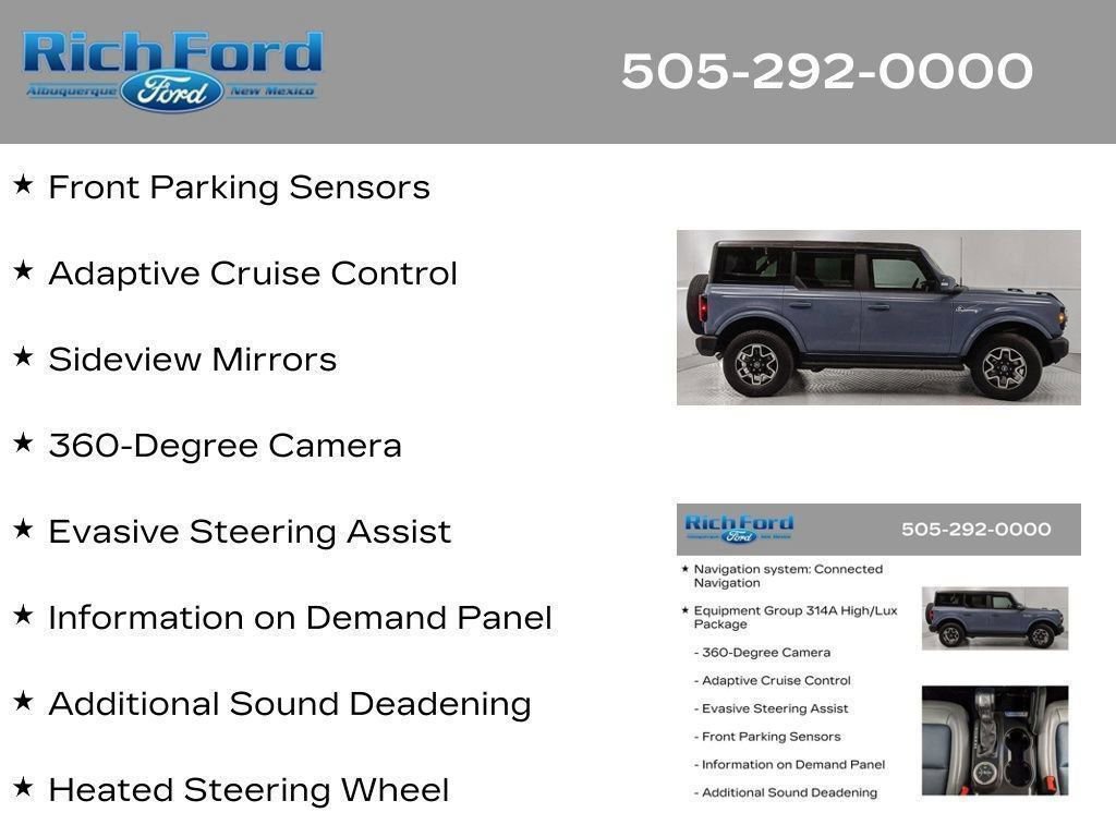 Certified 2024 Ford Bronco Outer Banks AWD/4WD image 90