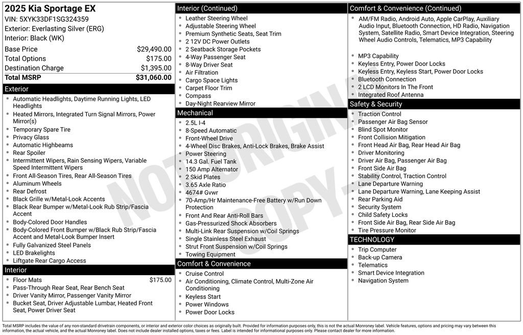 Used 2025 Kia Sportage EX FWD image 7