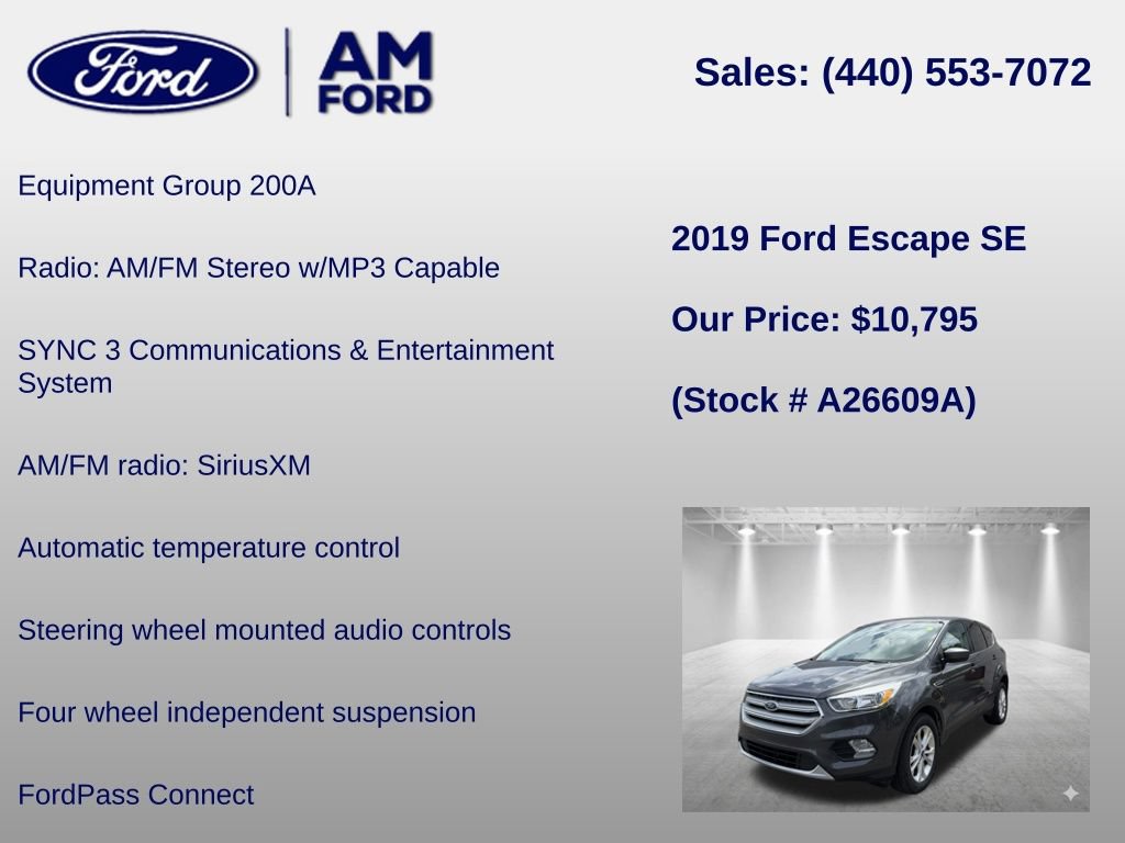 Certified 2019 Ford Escape SE FWD image 6