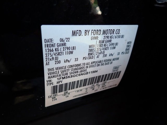 Certified 2022 Ford Explorer ST w/ Equipment Group 401A image 23