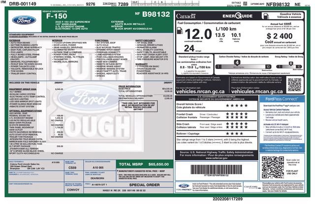 Certified 2022 Ford F150 XLT w/ Equipment Group 302A High AWD/4WD image 35
