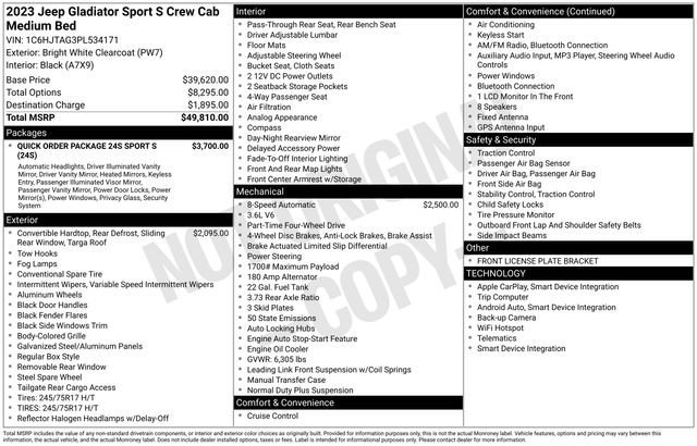 Used 2023 Jeep Gladiator Sport image 30