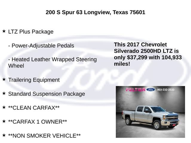 Used 2017 Chevrolet Silverado 2500 LTZ w/ Duramax Plus Package AWD/4WD image 30
