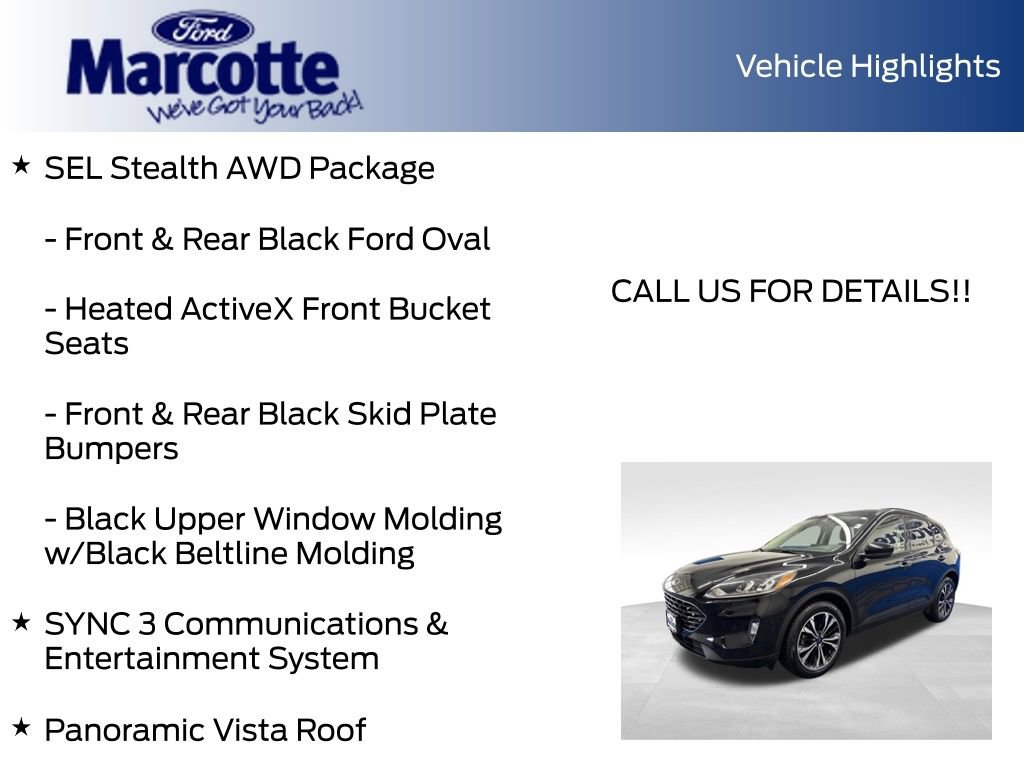 Certified 2022 Ford Escape SEL w/ SEL Stealth AWD Package image 15