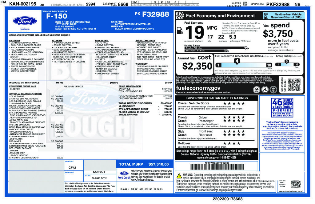 Certified 2023 Ford F150 XL w/ STX Appearance Package AWD/4WD image 13