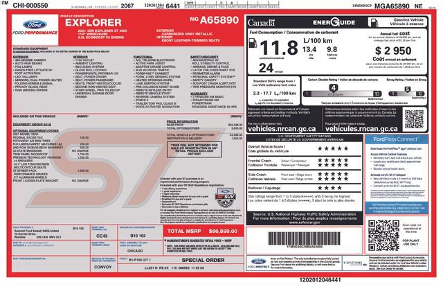Certified 2021 Ford Explorer ST w/ ST Street Pack image 31