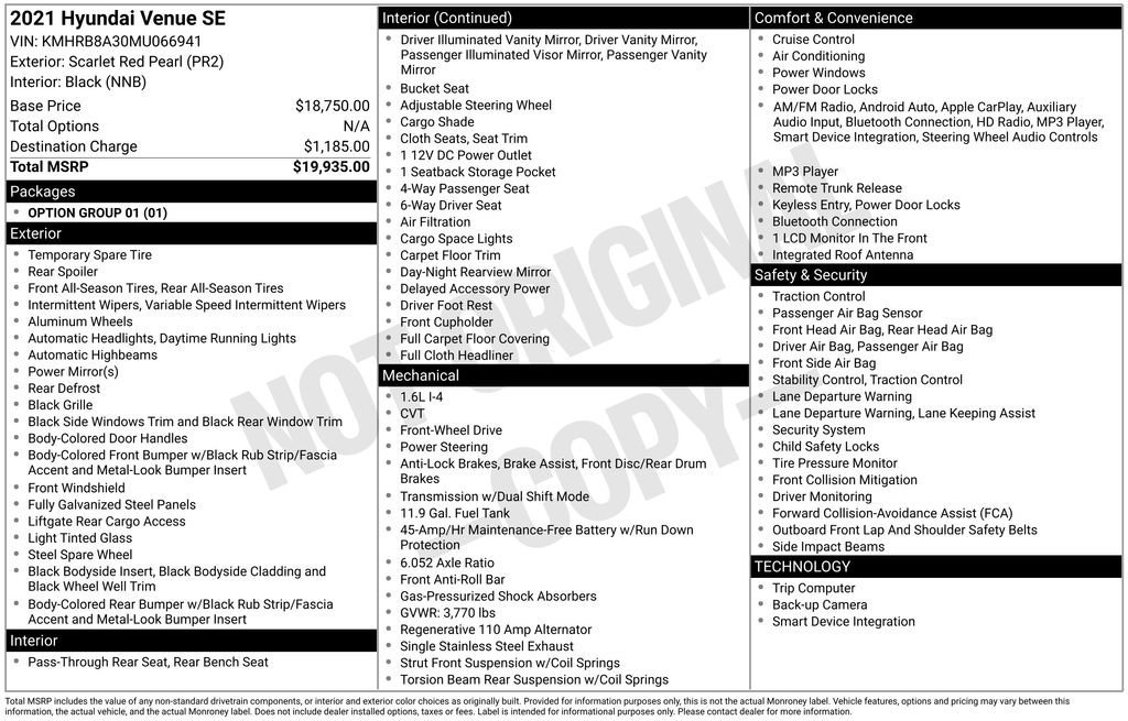 Used 2021 Hyundai Venue SE image 10