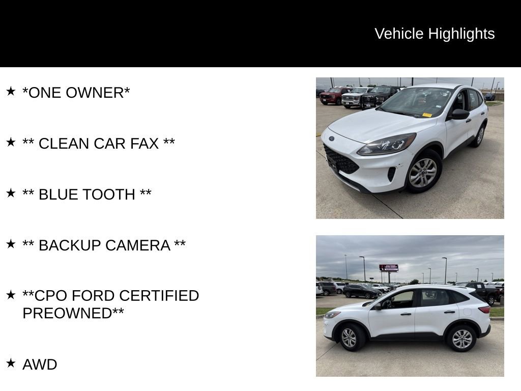 Certified 2022 Ford Escape S AWD/4WD image 4