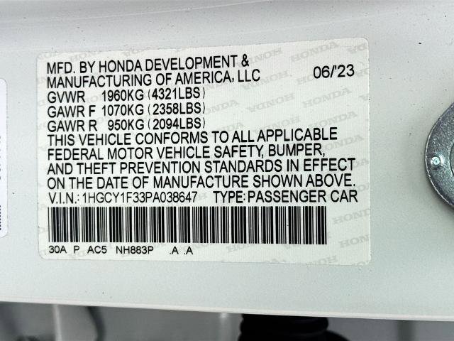 Used 2023 Honda Accord EX image 23