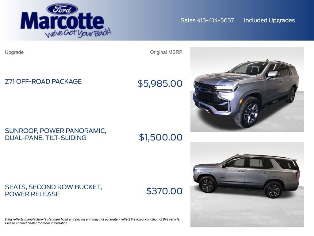 Used 2022 Chevrolet Tahoe Z71 w/ Z71 Off-Road Package image 2