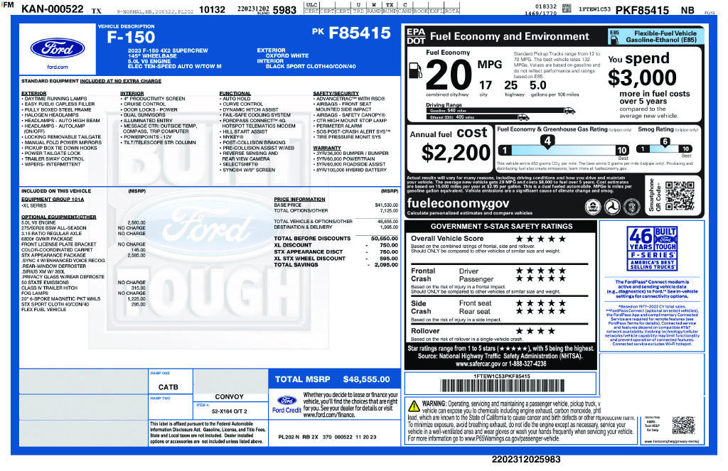 Certified 2023 Ford F150 XL w/ STX Appearance Package RWD image 3
