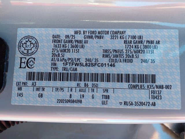 Certified 2025 Ford F150 Lariat w/ Equipment Group 502A High AWD/4WD image 25