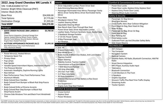 Used 2022 Jeep Grand Cherokee Laredo X RWD image 40