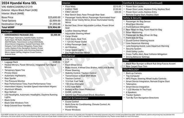 Used 2024 Hyundai Kona SEL w/ Convenience Package FWD image 5