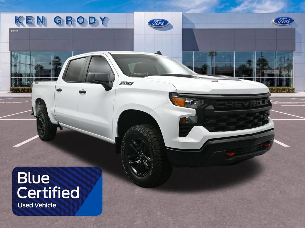 Used 2024 Chevrolet Silverado 1500 Custom Trail Boss w/ LPO, Dark Essentials Package AWD/4WD 360° Tour