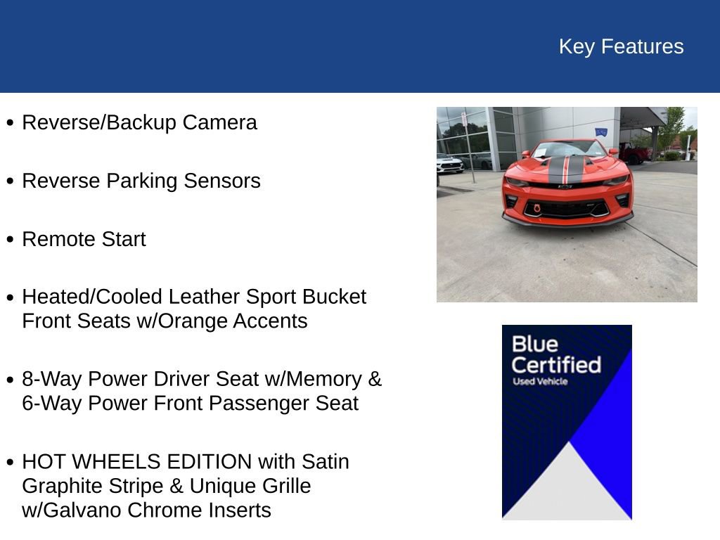 Used 2018 Chevrolet Camaro SS w/ Hot Wheels Edition RWD image 29