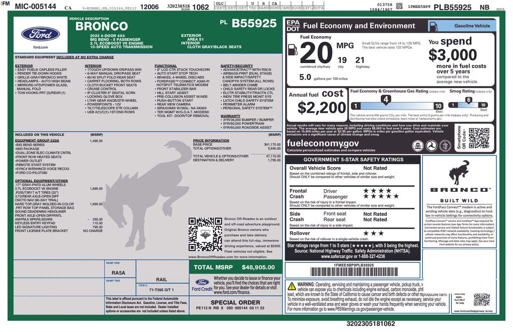 Certified 2023 Ford Bronco Big Bend image 3