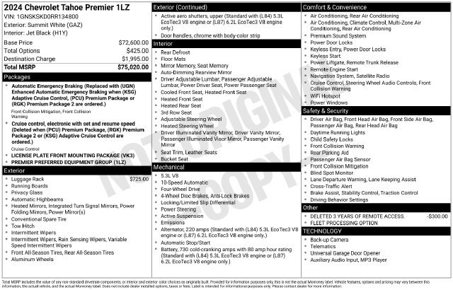 Used 2024 Chevrolet Tahoe Premier AWD/4WD image 19