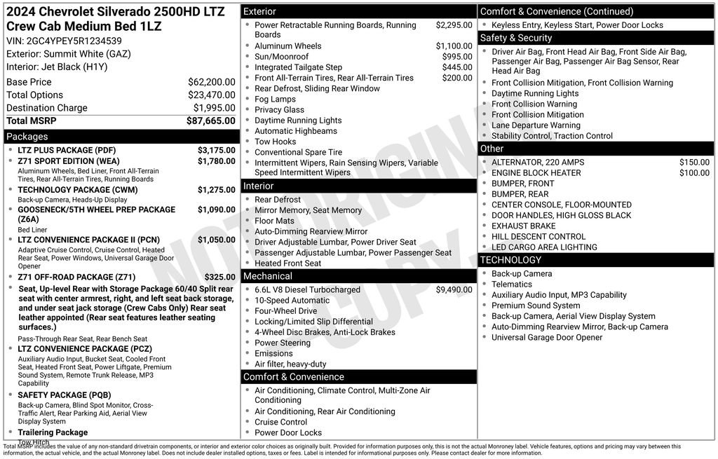 Used 2024 Chevrolet Silverado 2500 LTZ w/ LTZ Plus Package AWD/4WD image 7