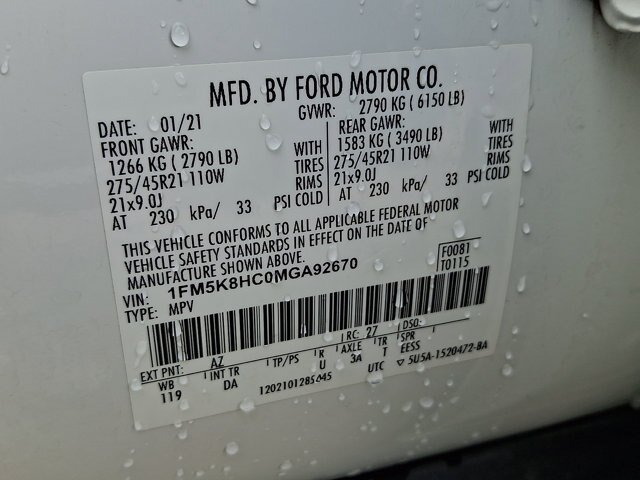 Certified 2021 Ford Explorer Platinum w/ Equipment Group 601A AWD/4WD image 30