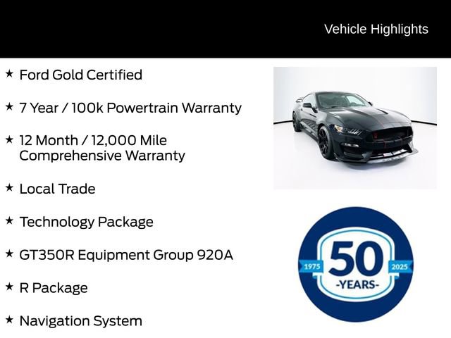 Certified 2020 Ford Mustang Shelby GT350R w/ GT350R Equipment Group 920A image 6