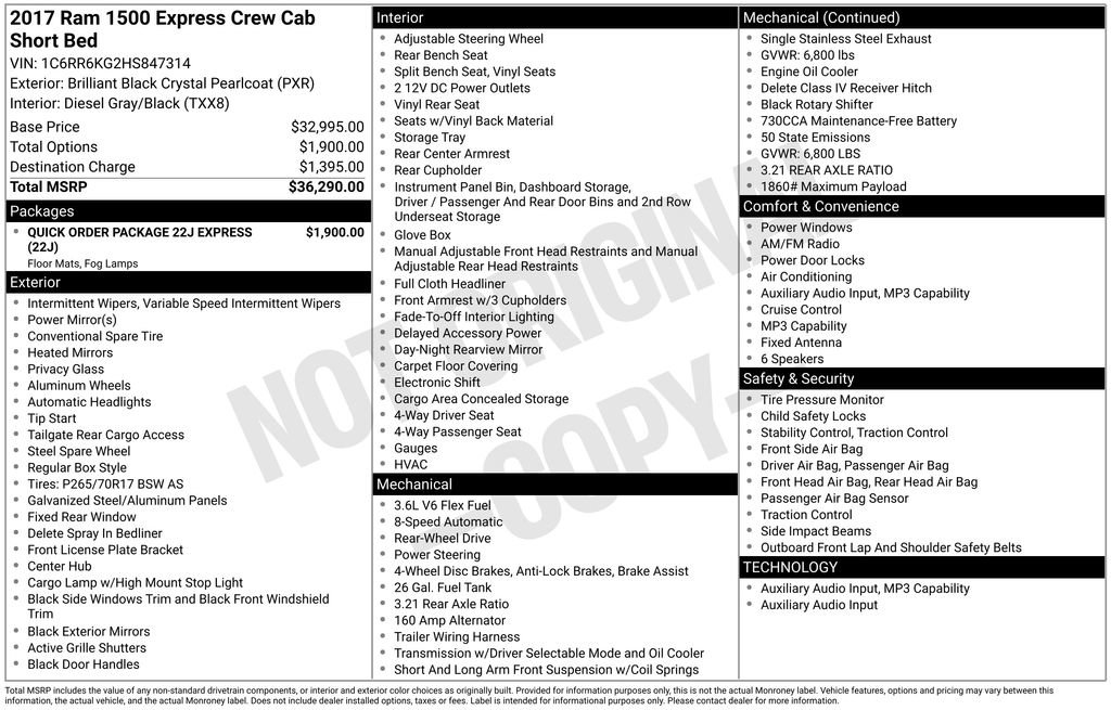Used 2017 RAM 1500 Express RWD image 7