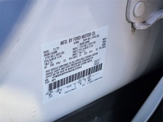 Certified 2022 Ford Explorer XLT image 35