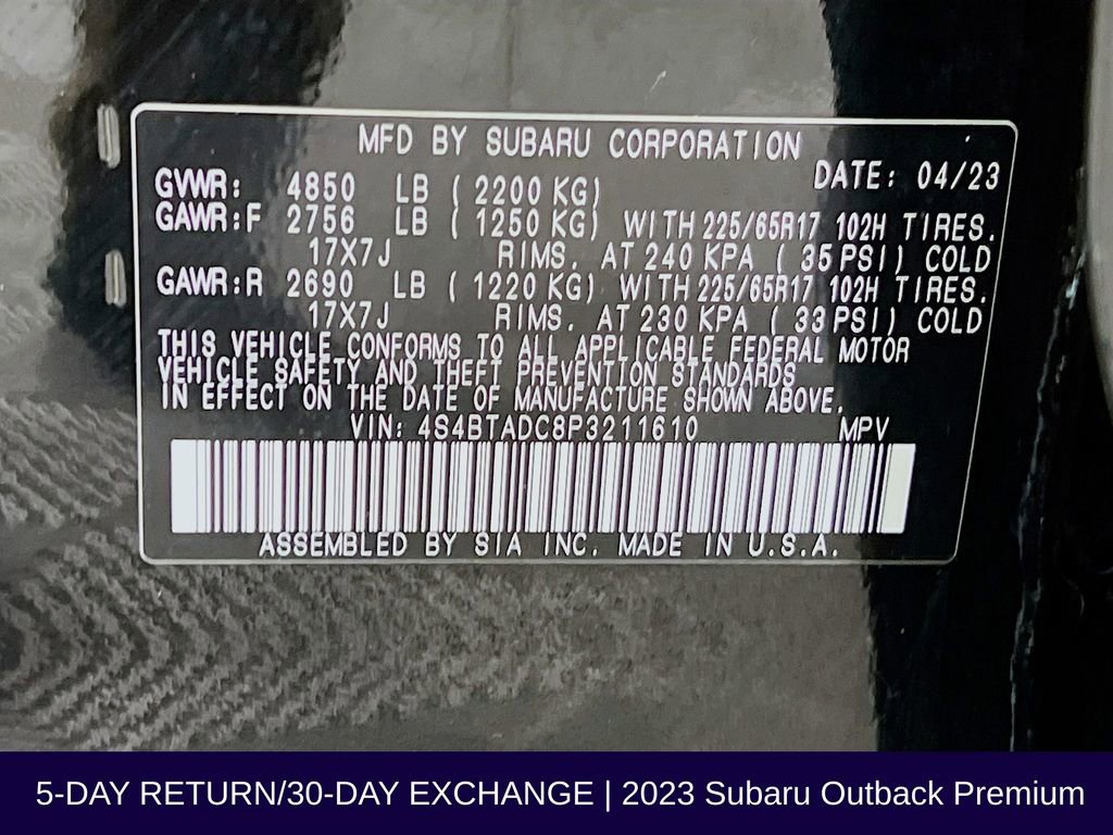 Used 2023 Subaru Outback Premium AWD/4WD image 36