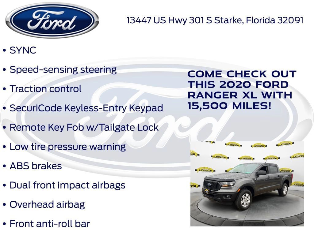 Certified 2020 Ford Ranger XL w/ Equipment Group 101A Mid image 30