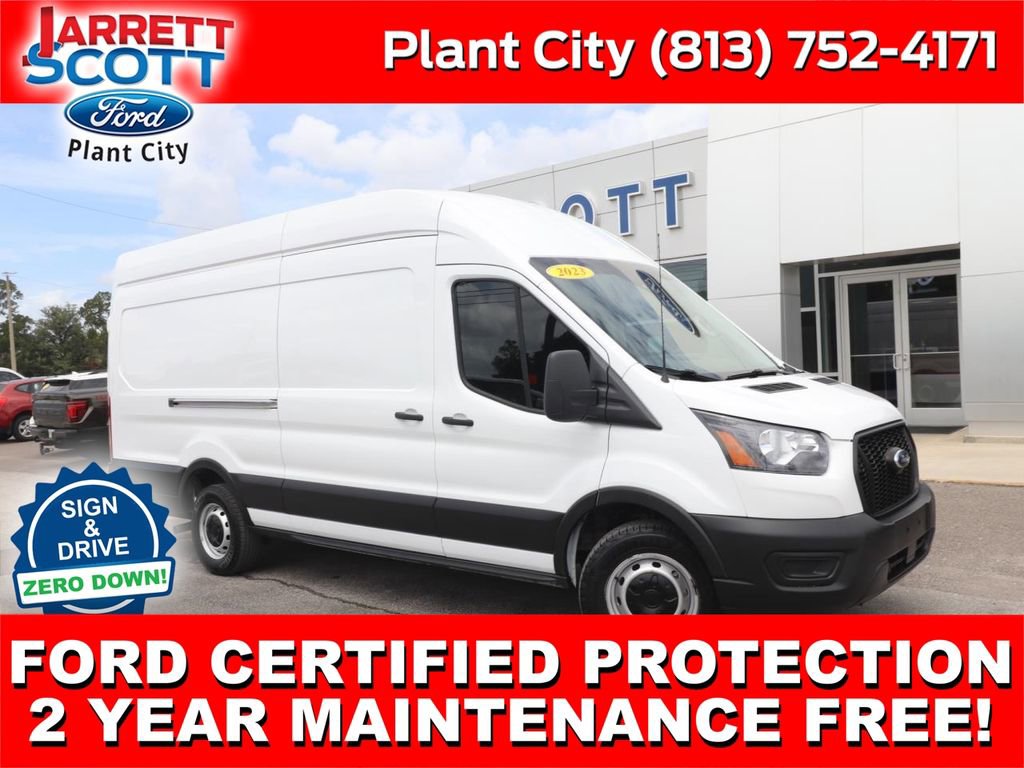Certified 2023 Ford Transit 250 148 High Roof Extended w/ Load Area Protection Package RWD image 1