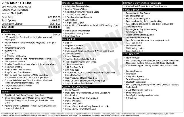 Used 2025 Kia K5 GT-Line FWD image 35
