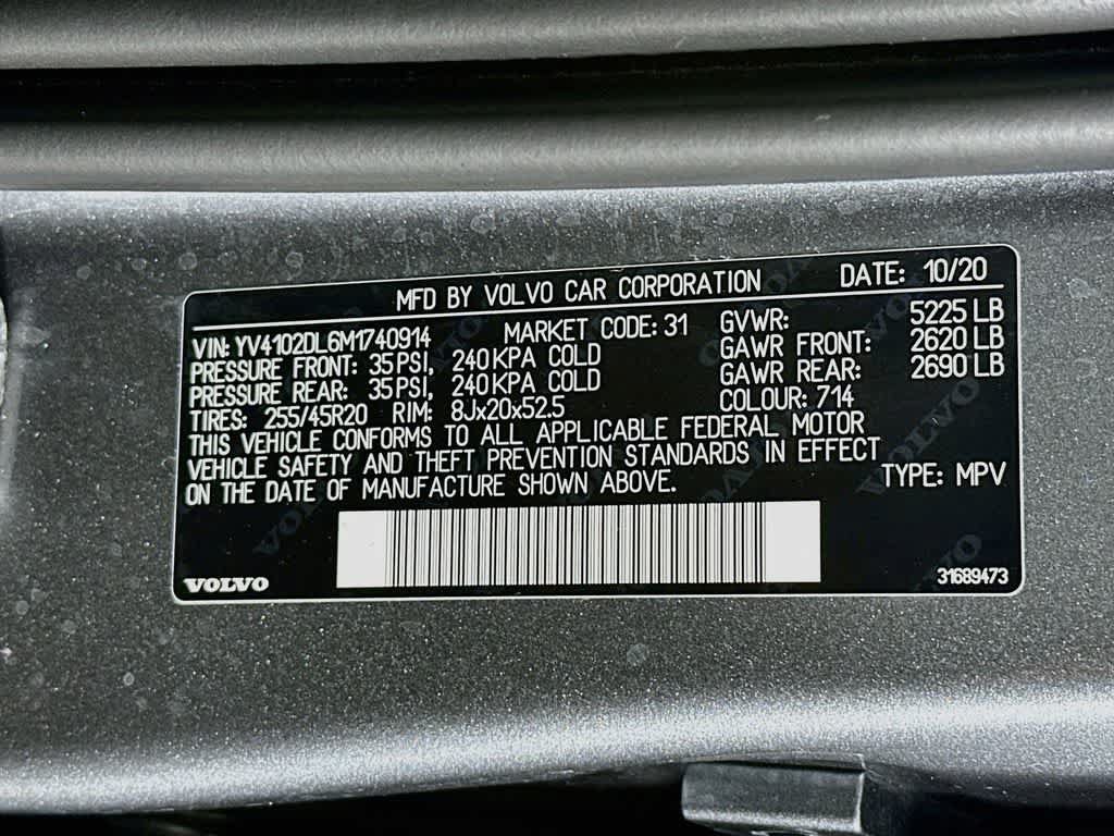 Used 2021 Volvo XC60 T5 Inscription w/ Protection Package Premier FWD image 22